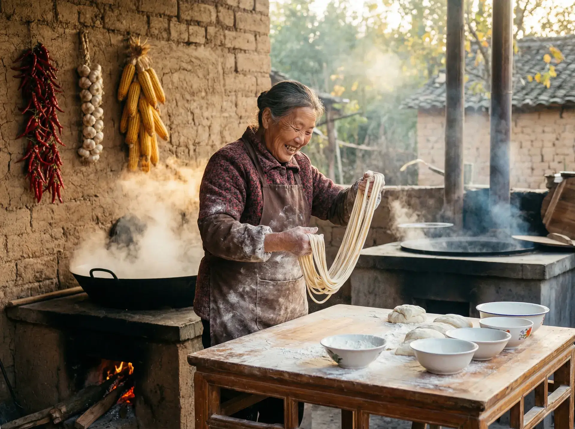 农家大嫂手擀面 - 新红楼梦徐锦江粤语版 乡村美食